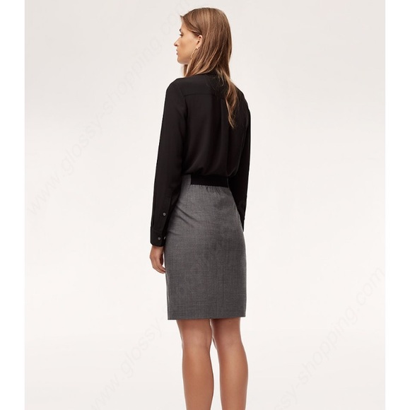 Babaton charcoal pencil skirt - Picture 2 of 8